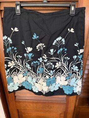 LOFT Black A-line Skirt